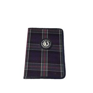 Golf Classics Blue Plaid Passport Holder Real Genuine Made in England Tartan